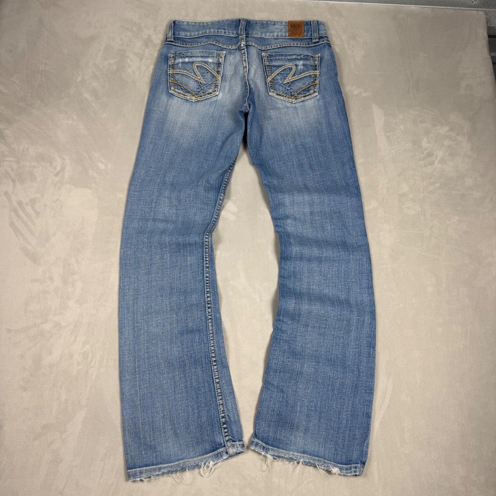 Y2K Womens BKE Culture Bootcut Distressed Embroidered Jeans 28 x 31.5